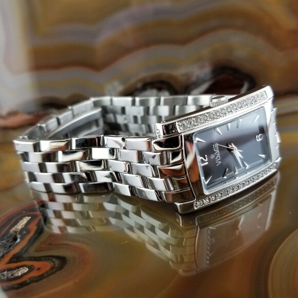 VISAGE Curvex Swarovski Crystal Watch main image 6